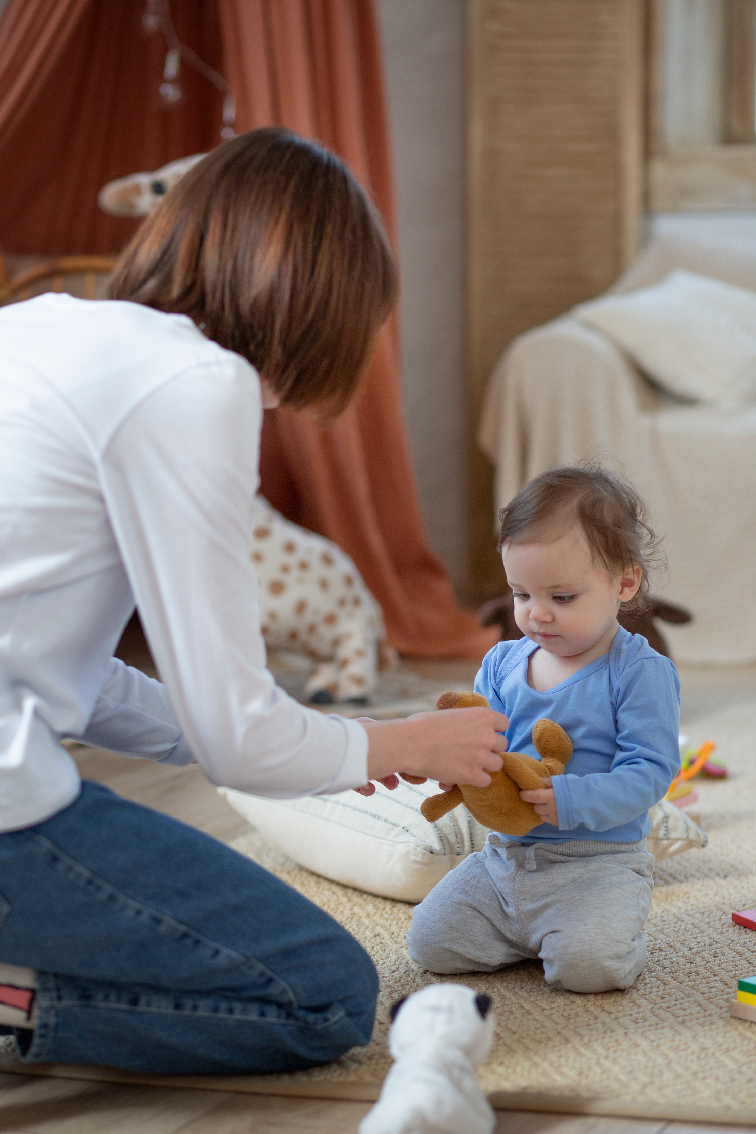 Infant child care center with trained caregivers